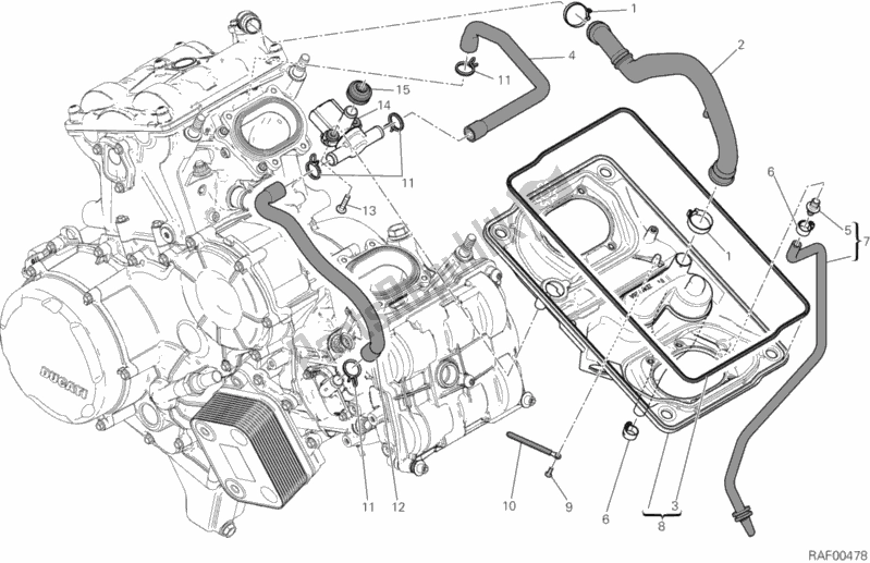 Alle onderdelen voor de Luchtinlaat - Olie-ontluchter van de Ducati Superbike 1199 Panigale ABS 2013